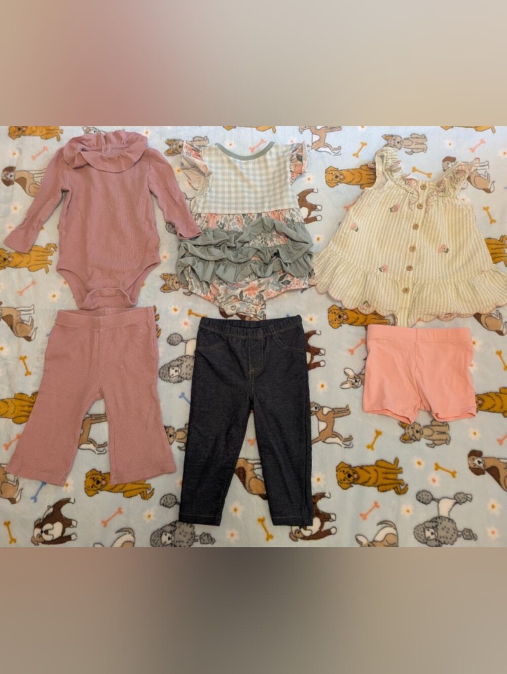 9-12 Month Girls Pastel Summer Clothing/Outfit Bundle